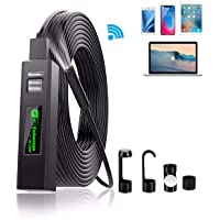 DDENDOCAM Cámara de inspección Endoscopio Wireless WiFi Boroscopio USB 1200P HD Snake Camera para Android-iOS iPhone…
